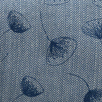 Close up of blue floral Organic Cotton Door Draught Excluder