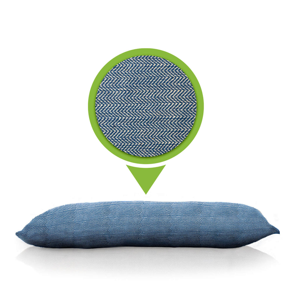 Blue Organic Cotton Door Draught Excluder