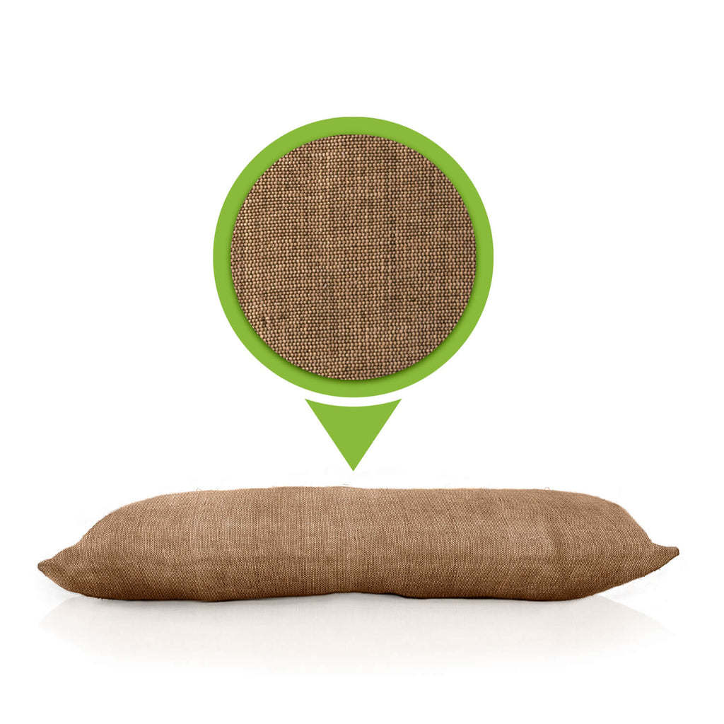 Brown Organic Cotton Door Draught Excluder close up 