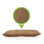 Brown Organic Cotton Door Draught Excluder close up 