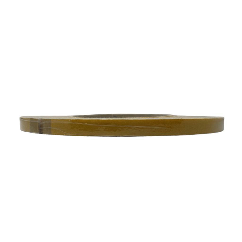 A roll of adhesive tape, shown horizontally against a plain white background.