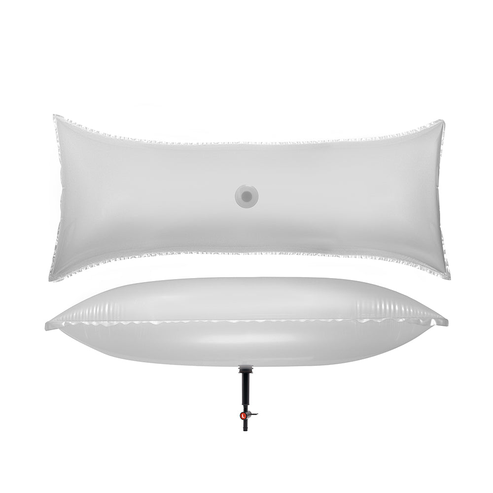 Chimney Balloon® draught excluder - Large 14" x 38" (36 x 97cm) side and top view