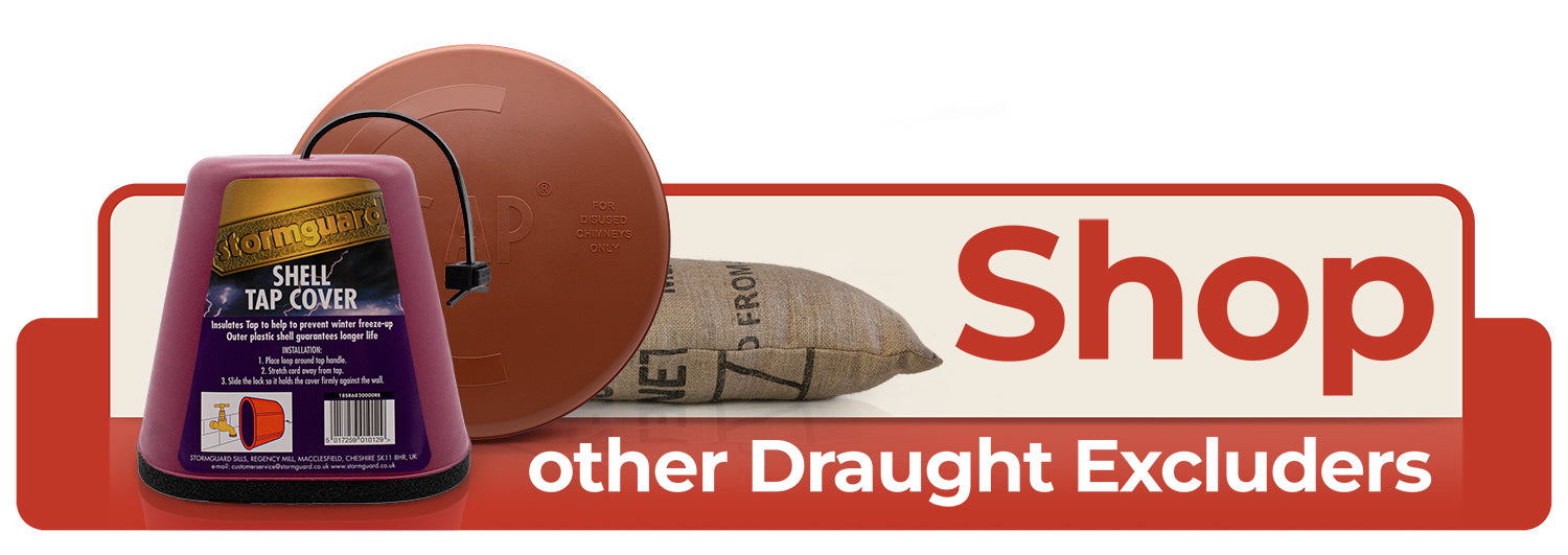 Promotional banner for draught excluder collection