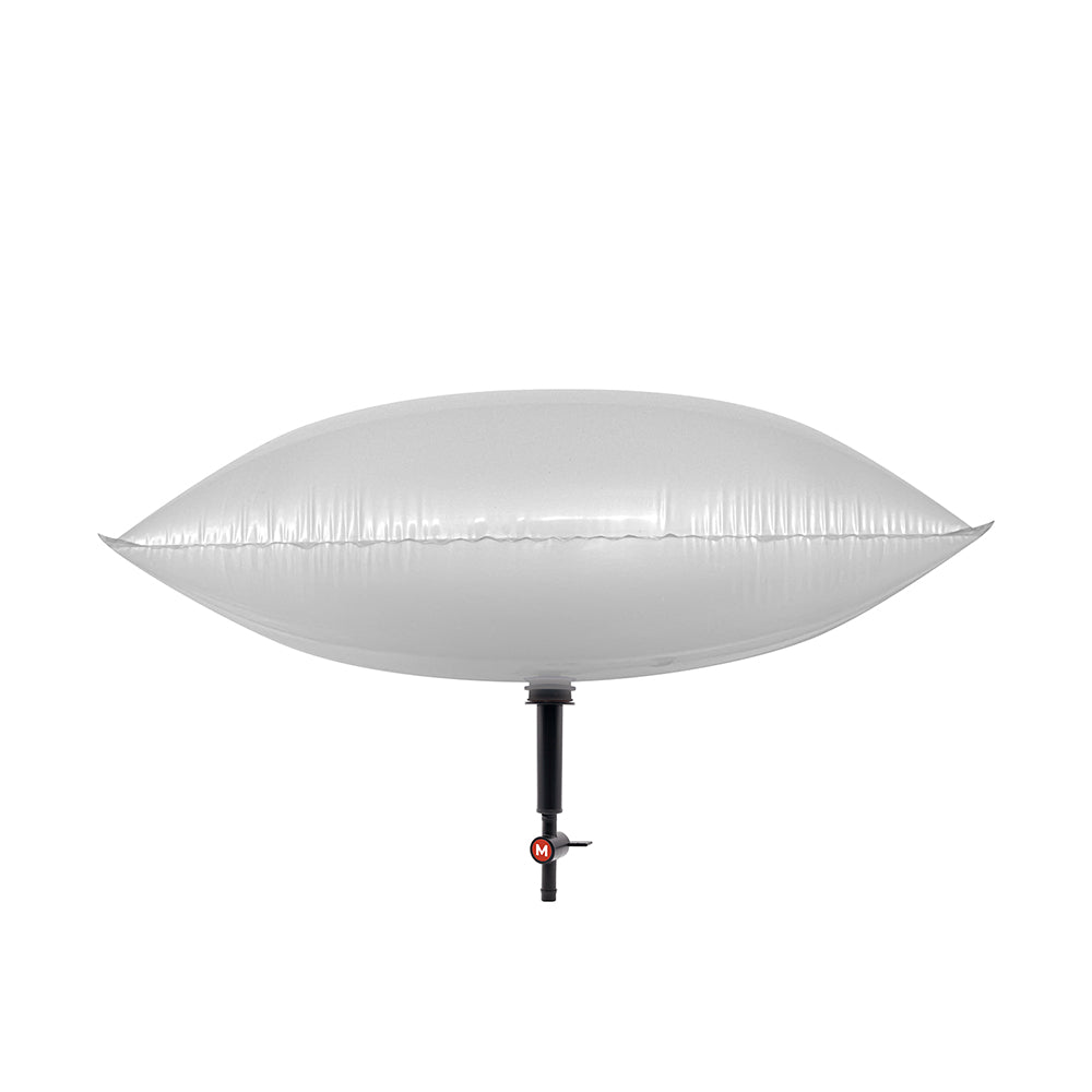 Chimney Balloon® draught excluder - Medium, 24" x 14" (61cm x 36cm) side view