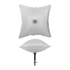 Chimney Balloon® draught excluder - Square 14" x 14" (36cm x 36cm) side and top view