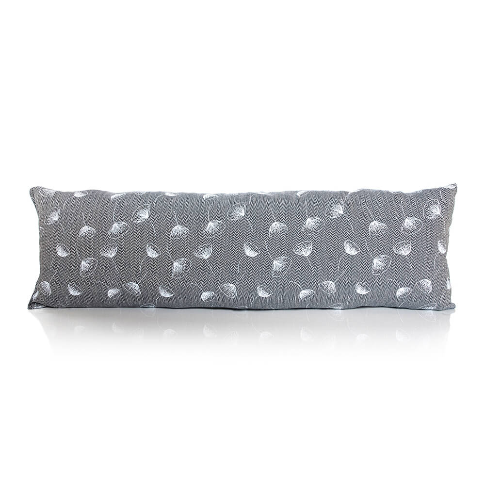White floral Organic Cotton Door Draught Excluder