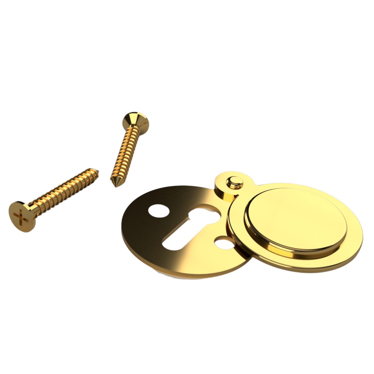 Gold Escutcheon Keyhole Cover