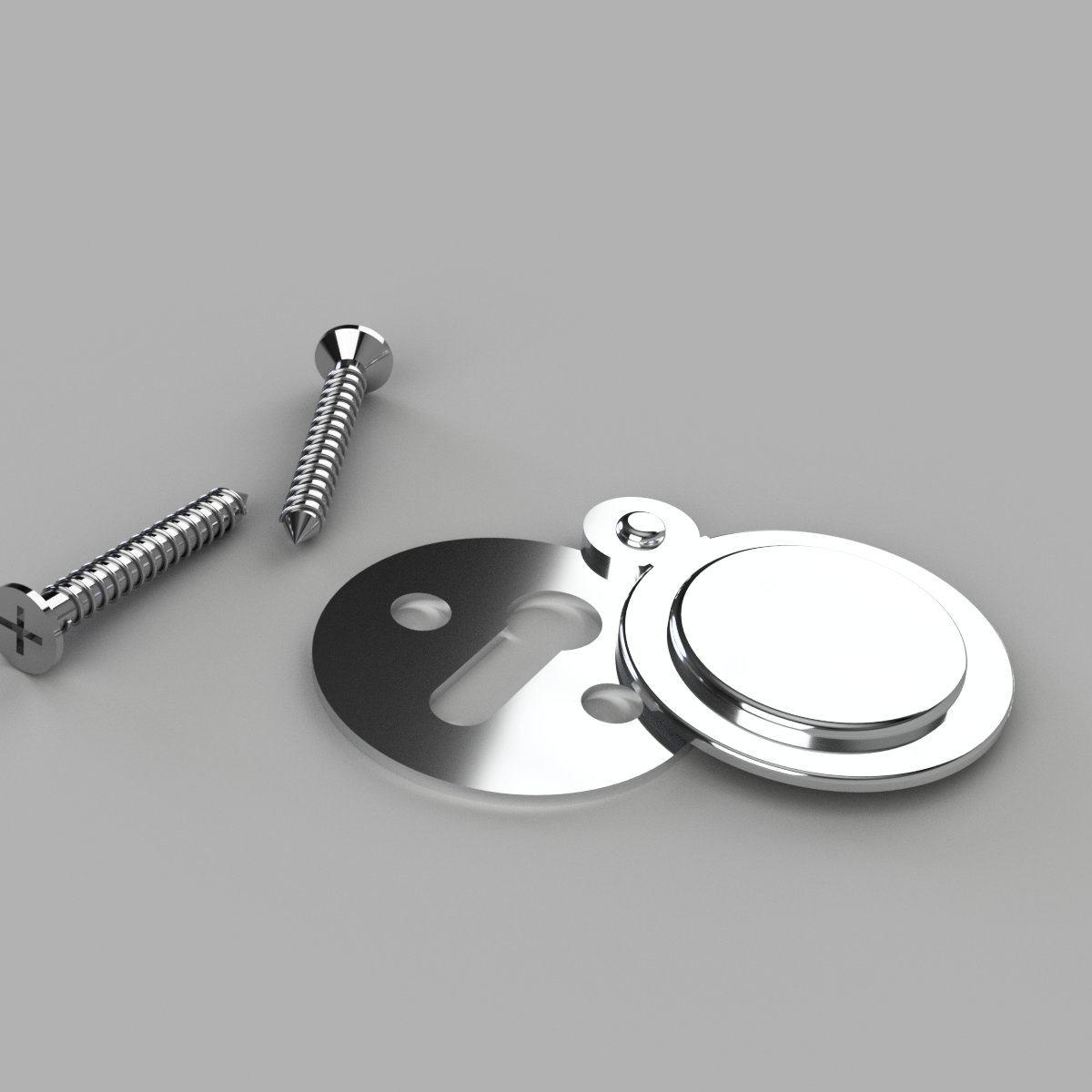 Chrome Escutcheon Keyhole Cover